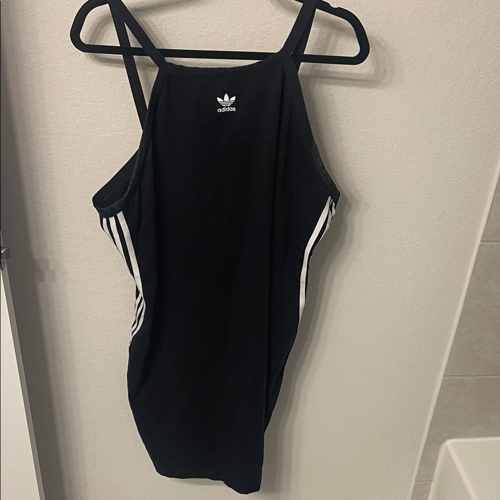 Adidas Black Dress with Iconic White Accents 3X